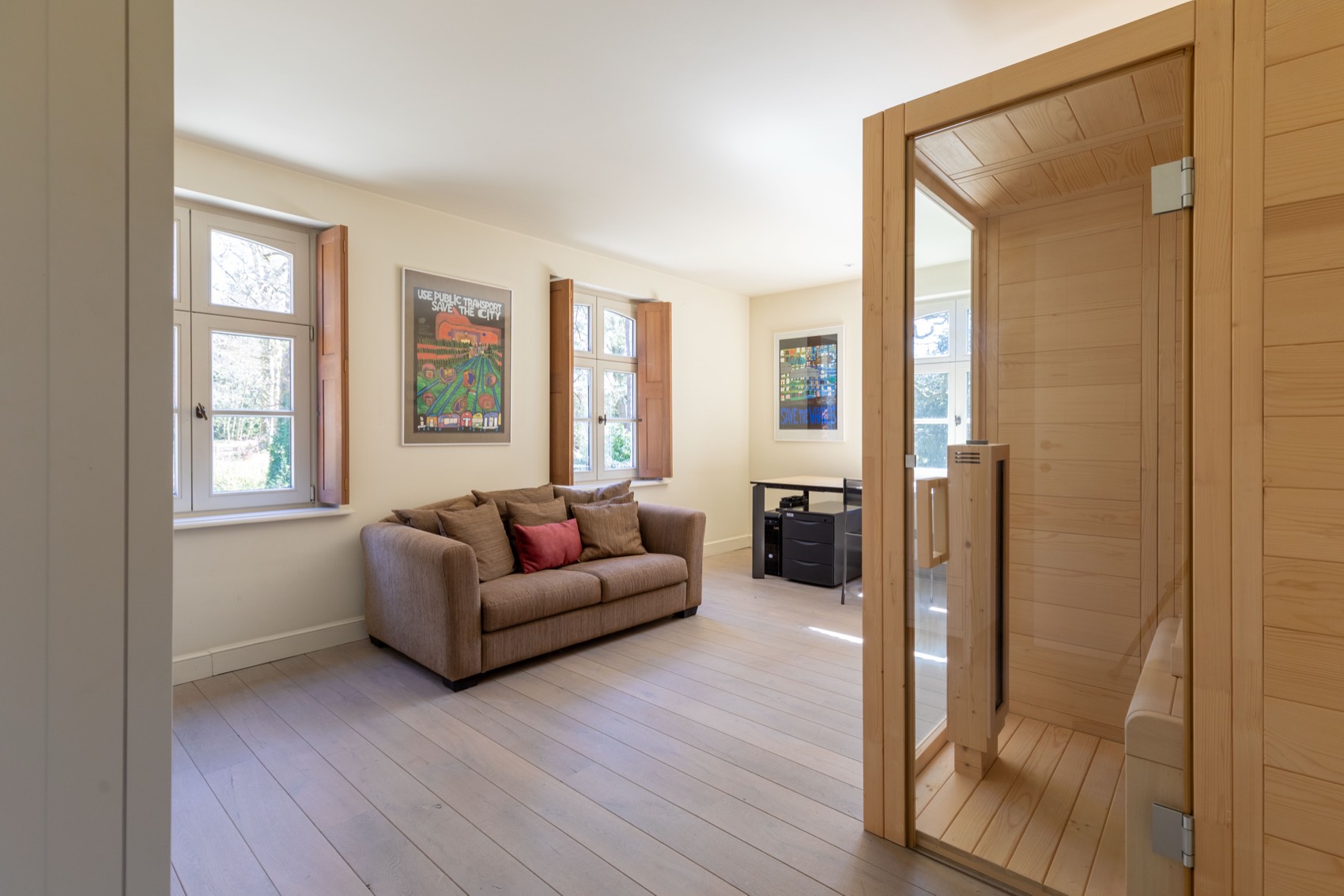 Zithoek met sauna